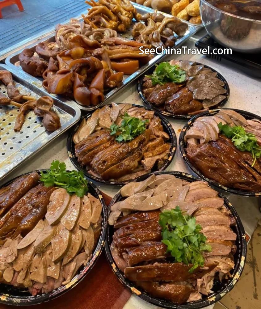 Sliced Chaoshan Braised Goose served on a platter