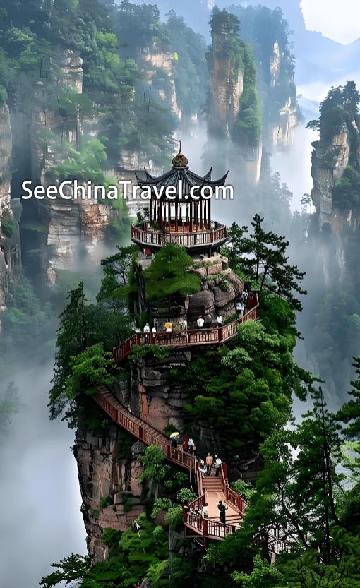 Tianzi Mountain sea of clouds